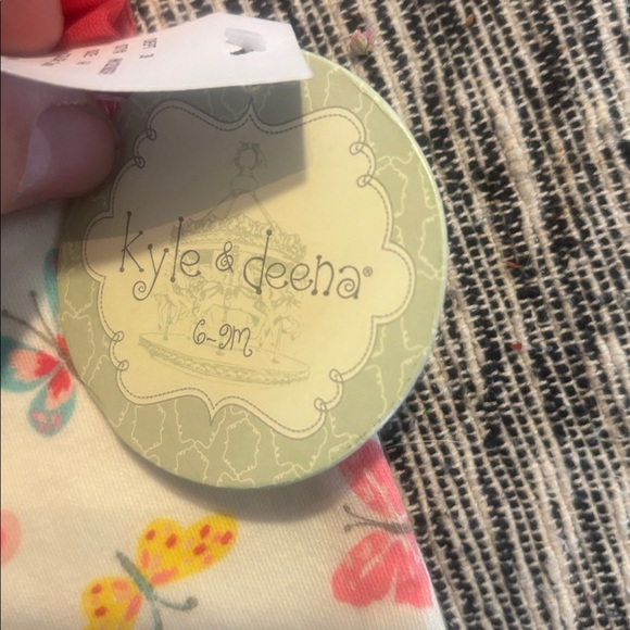 Kyle and Deena pink butterfly ruffle Baby Clothes - Picture 2 of 3